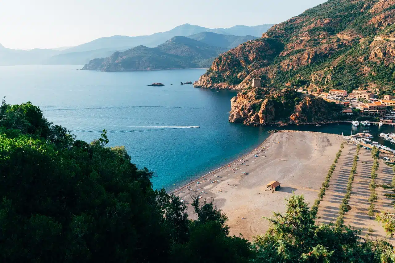 coast, corsica, landscape