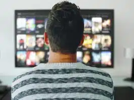 man, tv, watching