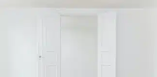 minimalist photography of open door