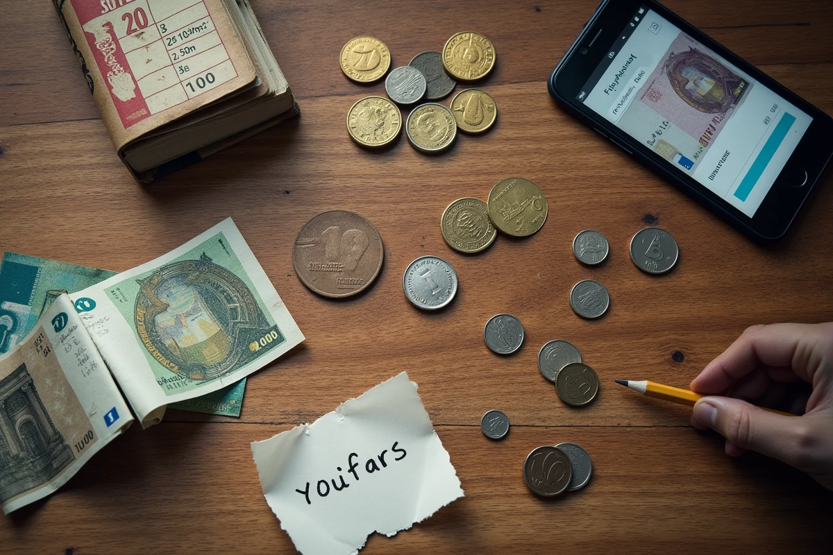 Comparaison de francs suisses anciens et d'euros modernes sur un bureau illustrant l'érosion monétaire par l'inflation