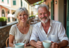 Retraite au meilleur prix : quel est le pays le moins cher ? Couple senior souriant sur une terrasse en Europe