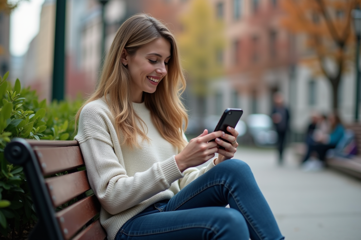 Jeune femme vérifiant des données financières sur son ordinateur