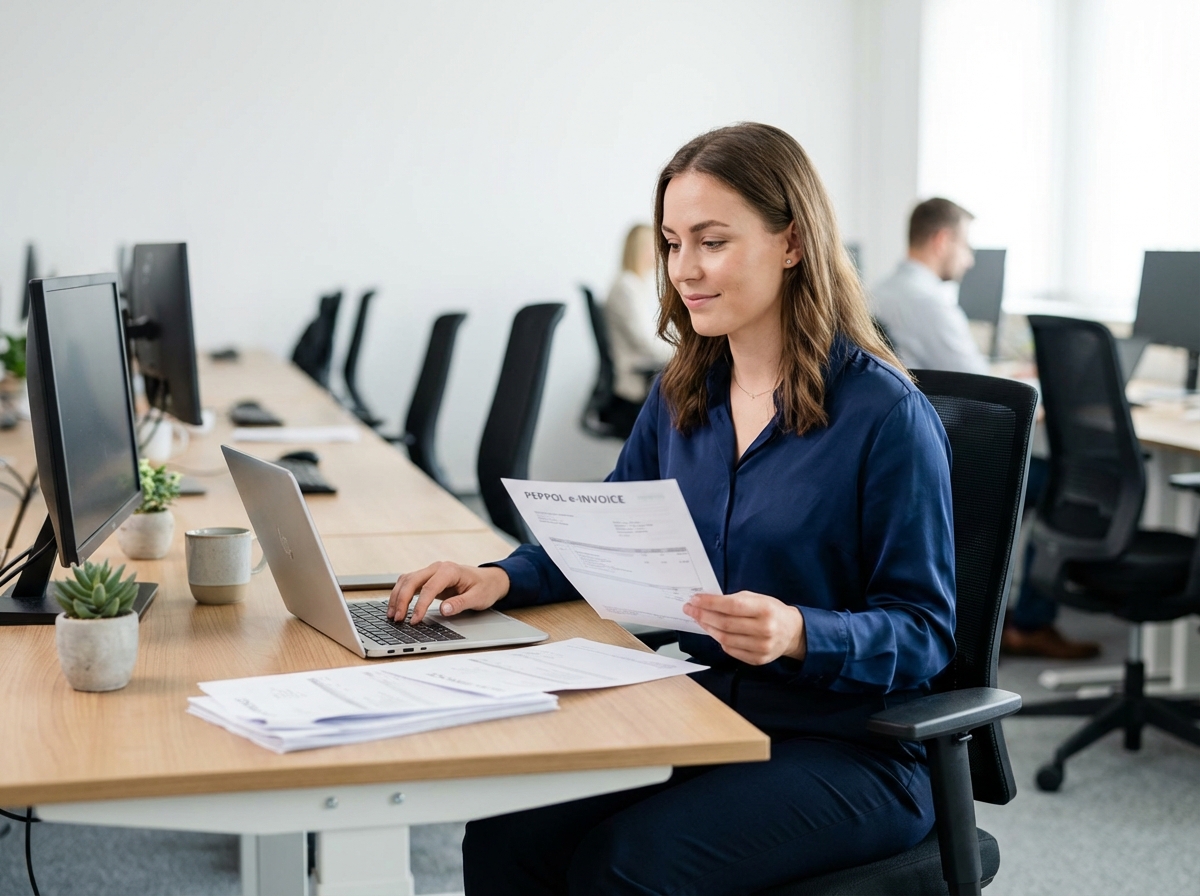 Jeune femme concentrée travaillant sur son ordinateur portable