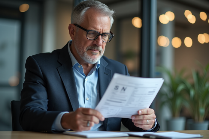 homme-analysant-performance-sp500 Homme d'affaires examinant un graphique du S