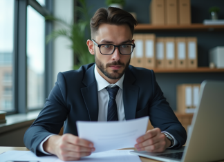 Arr élevé : comprendre sa signification et son impact Jeune homme en costume dans un bureau moderne